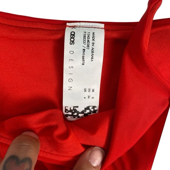 ASOS Design Women's Red Bikini‎ Bottom US4 UK8 WP461 - Picture 2 of 4